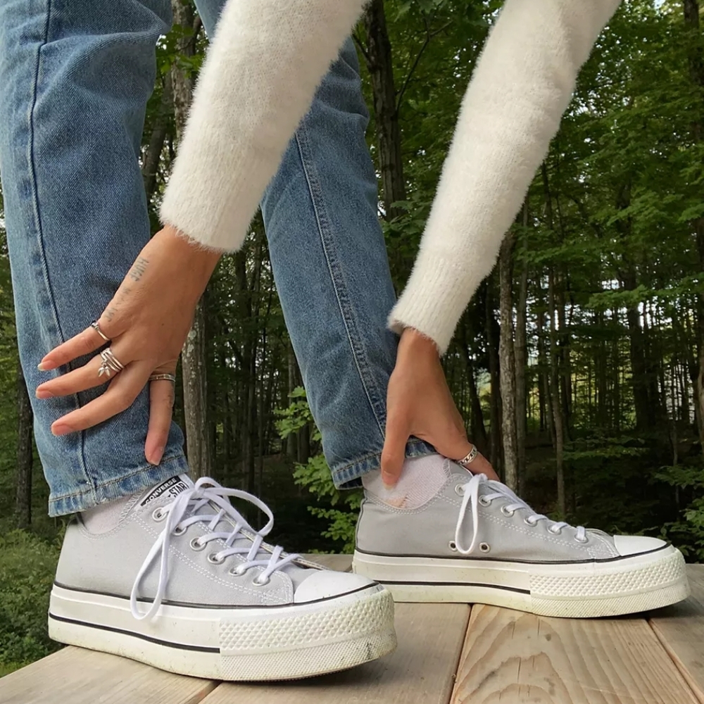 Gray Platform Converses